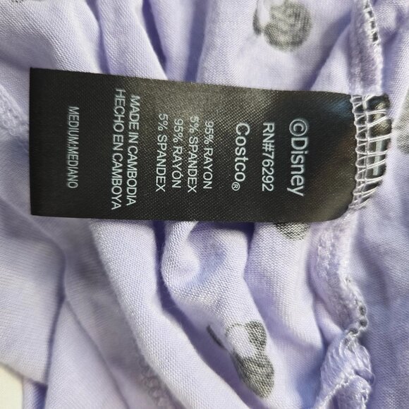 Disney Women's Size Medium Purple Minnie Mouse Pj Short Set - Picture 3 of 8